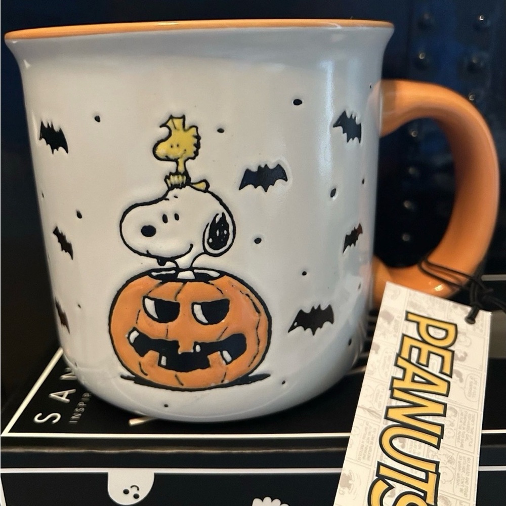 Peanuts Orange and White Halloween Mug